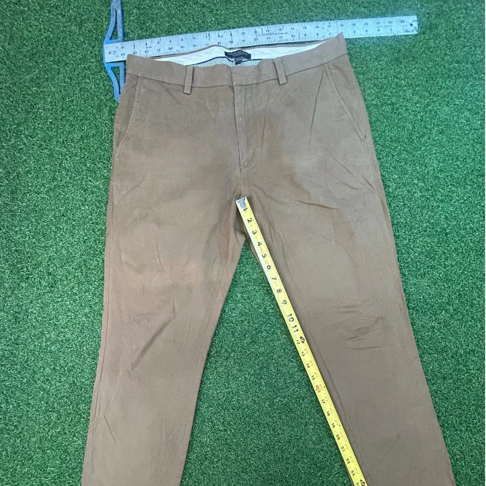 Banana Republic Fulton Chino Pants Mens 34x32 Khaki Brown Slim Fit Cotton Chinos